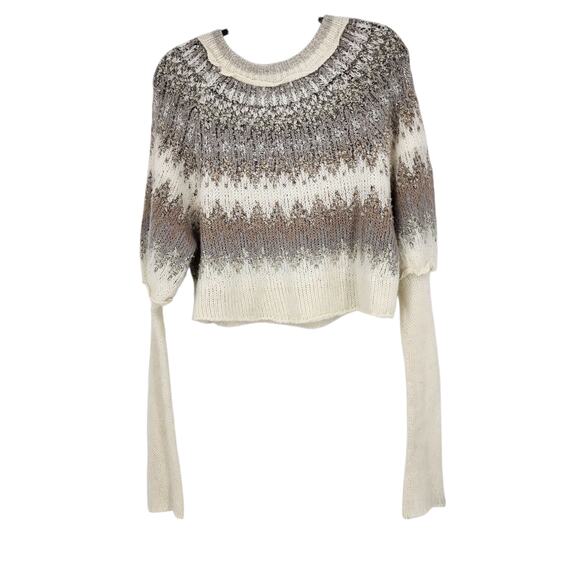 Free People Home For The Holidays Balloon-Sleeve Sweater Size Small - Picture 5 of 5